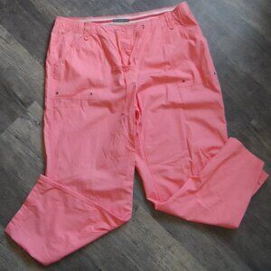 Liz Claiborne Coral Roll-Tab Pants Size 18W 'Clam Diggers'